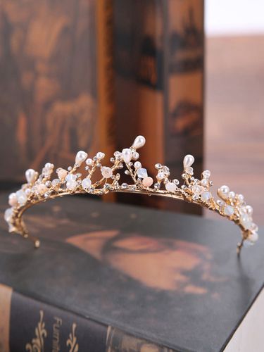Tiara d' Copricapo d' Principessa Fascia per strass Perle Accessori per capelli da sposa - milanoo.com - Modalova