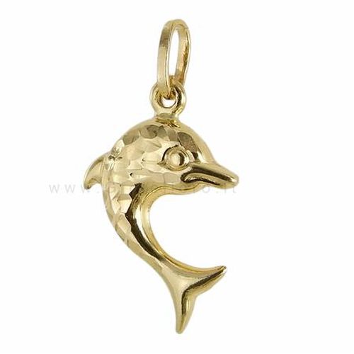 Ciondolo delfino in oro giallo 18 kt - cappagli gioielli - Modalova