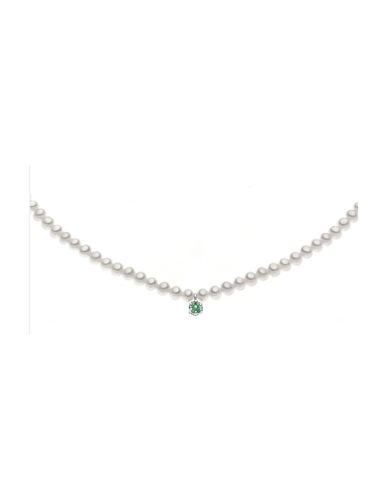Collana GIOIELLI perle oro smeraldi FWQ152 - Comete - Modalova