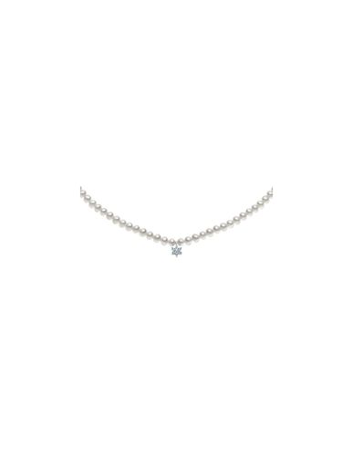 Collana GIOIELLI di perle e oro bianco 18Kt - FWQ154 - Comete - Modalova