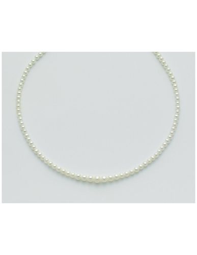 Collana oro bianco 18Kt e perle - PCL2212V - Miluna - Modalova