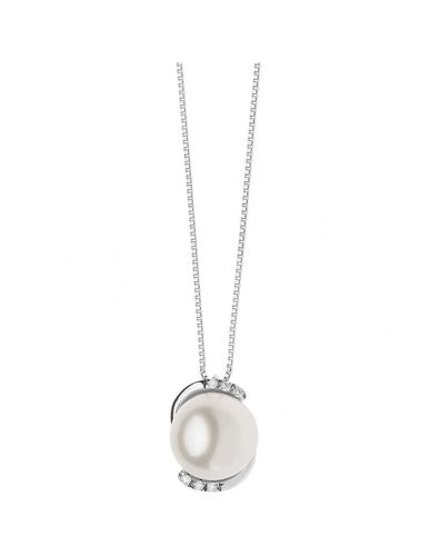 Collana GIOIELLI Fantasie di Perle in oro e perle con diamanti GLP545 - Comete - Modalova