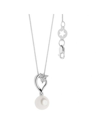 Collana GIOIELLI Perle d'Amore in oro 18Kt, perle e diamanti GLP611 - Comete - Modalova
