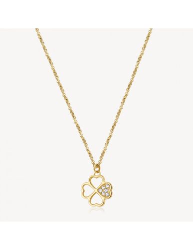 Collana CHAKRA in acciaio 316L dorato BHKN092 Quadrifoglio - Brosway - Modalova