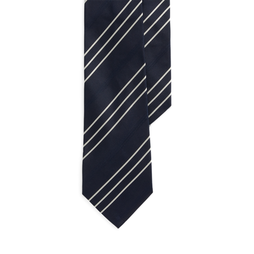 Cravatta in faglia di seta a righe - Purple Label - Modalova