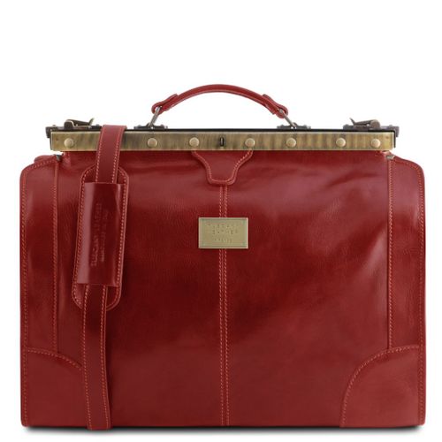 TL1023 Madrid - Borsa da viaggio in pelle - Misura piccola Rosso - Tuscany Leather - Modalova