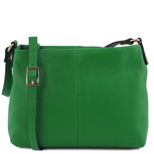 TL141720 TL Bag - Borsa a tracolla in pelle morbida Verde - Tuscany Leather - Modalova