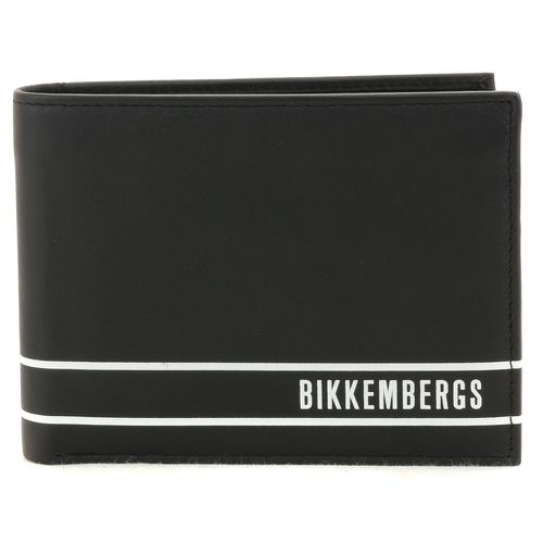 Portafogli uomo Striped Logo E4BPME2T3023 999 Black - Bikkembergs - Modalova