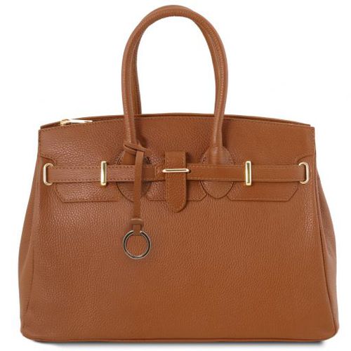 TL141529 TL Bag - Borsa a mano con accessori oro Cognac - Tuscany Leather - Modalova