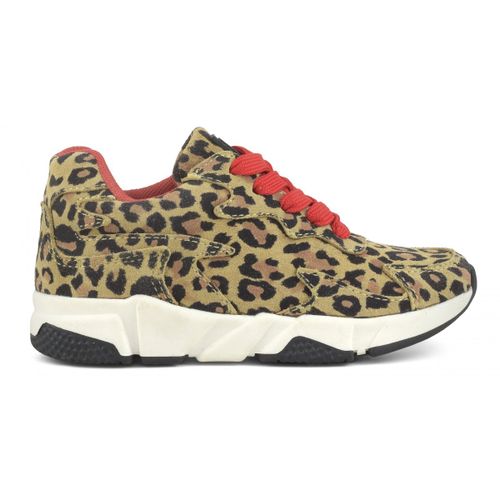 Sneaker in pelle, stampa camouflage o leopardata - Colors Of California - Modalova