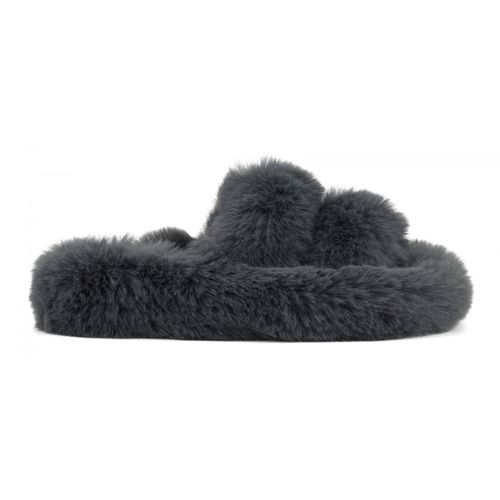 Slipper doppia fascia in pelo - Colors Of California - Modalova