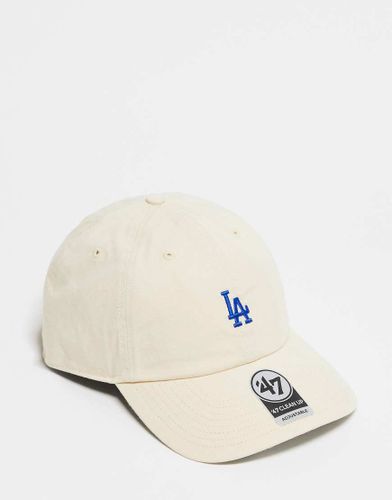 Clean Up - MLB LA Dodgers - Cappellino dad con visiera bianco sporco - 47 Brand - Modalova