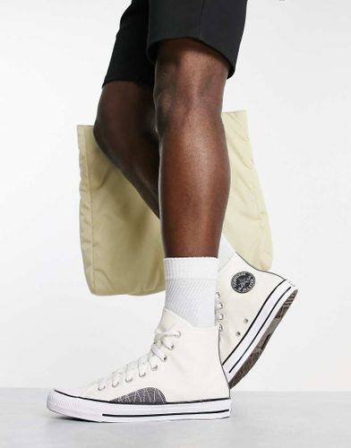 Chuck Taylor All Star Hi - Sneakers color crema in tela con cuciture a vista-Bianco - Converse - Modalova
