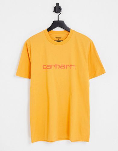 T-shirt arancione con scritta - Carhartt WIP - Modalova