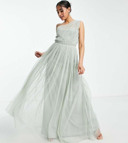 Anaya With Love Petite - Vestito lungo da damigella monospalla in tulle salvia - Anaya Petite - Modalova