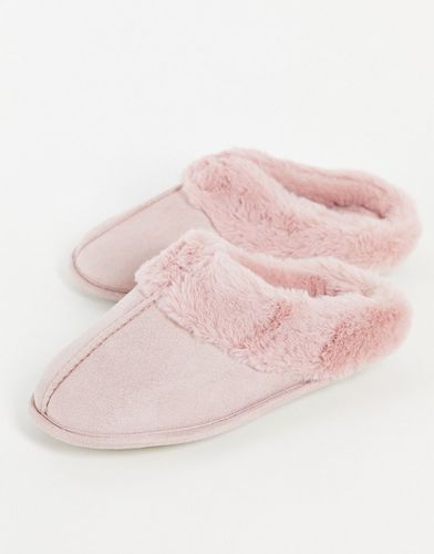 Pantofole in pelliccia sintetica rosa chiaro - Accessorize - Modalova