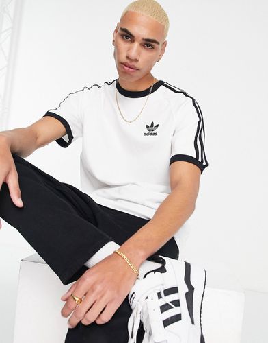 Adicolor - T-shirt bianca con tre strisce-Bianco - adidas Originals - Modalova