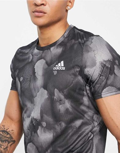 Adidas - Running Fast - T-shirt con stampa nera-Nero - adidas performance - Modalova