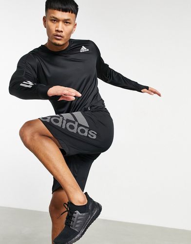 Adidas Running - T-shirt nera a maniche lunghe-Nero - adidas performance - Modalova
