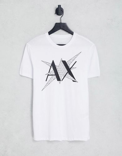 T-shirt bianca con logo AX a stella-Bianco - Armani Exchange - Modalova