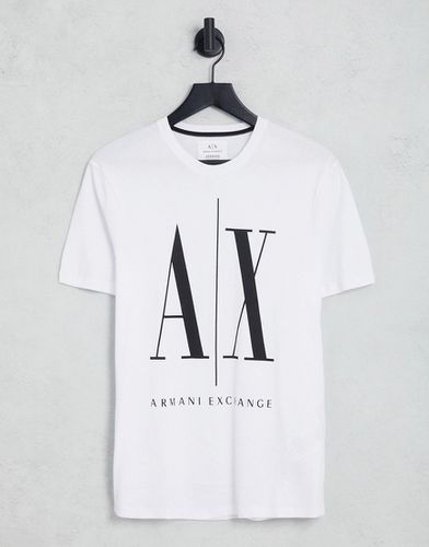 T-shirt bianca con logo-Bianco - Armani Exchange - Modalova