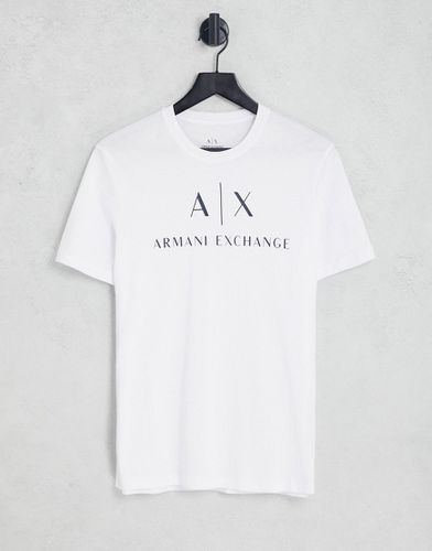 T-shirt bianca con scritta del logo-Bianco - Armani Exchange - Modalova