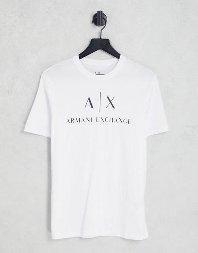 T-shirt bianca con scritta del logo-Bianco - Armani Exchange - Modalova