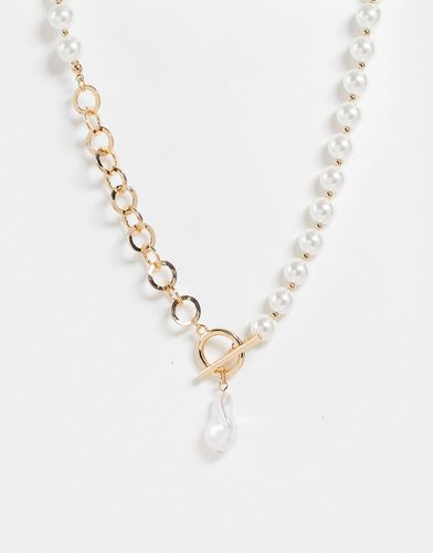 Collana con catena spessa con dettagli color e con perle - Ashiana - Modalova