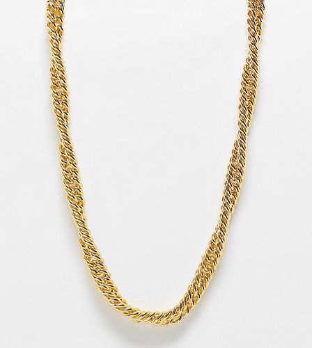 Collana in catena intrecciata placcata oro 14k - ASOS DESIGN - Modalova