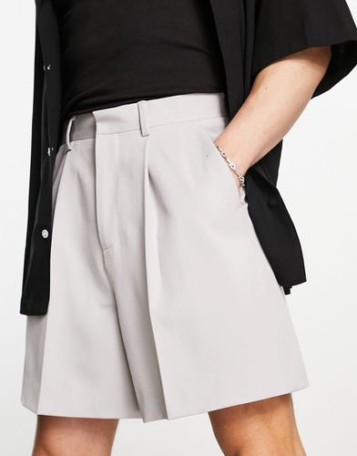 Pantaloncini bermuda grigi eleganti taglio corto-Grigio - ASOS DESIGN - Modalova