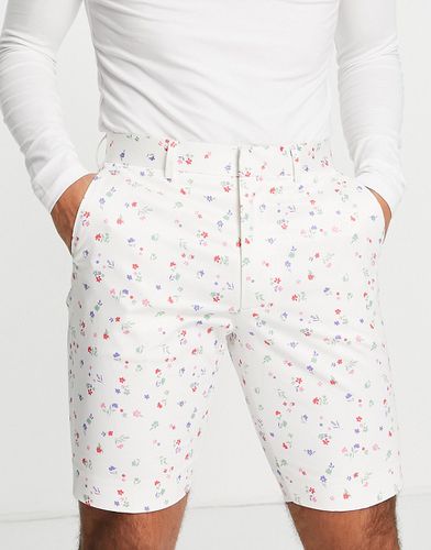 Pantaloncini eleganti slim bianchi a fiorellini - ASOS DESIGN - Modalova