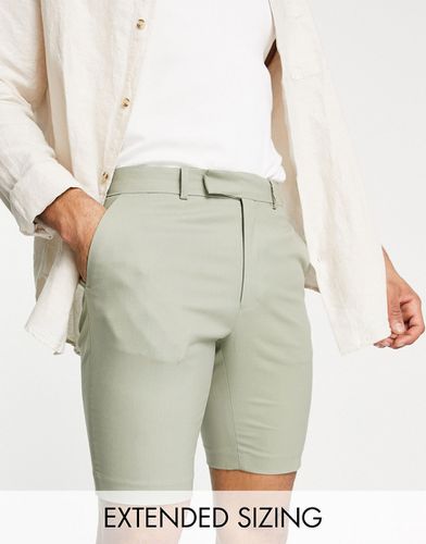 Pantaloncini slim eleganti color salvia-Verde - ASOS DESIGN - Modalova