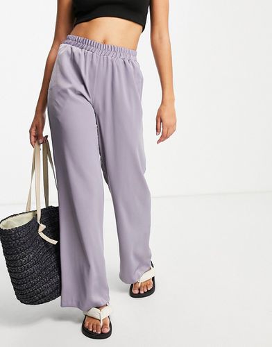 Pantaloni da abito stile pigiama lilla comodi a fondo ampio-Viola - ASOS DESIGN - Modalova