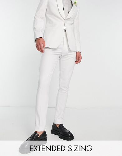 Pantaloni da abito skinny bianchi stile smoking - ASOS DESIGN - Modalova