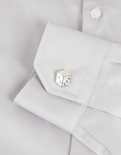 Wedding - Gemelli argentati con dadi-Argento - ASOS DESIGN - Modalova