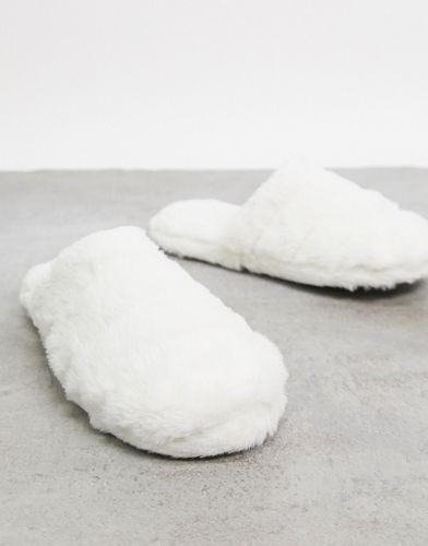 Zoe - Pantofole trapuntate bianche - ASOS DESIGN - Modalova