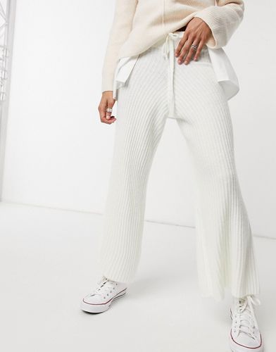 Pantaloni in maglia a coste bianchi - AX Paris - Modalova