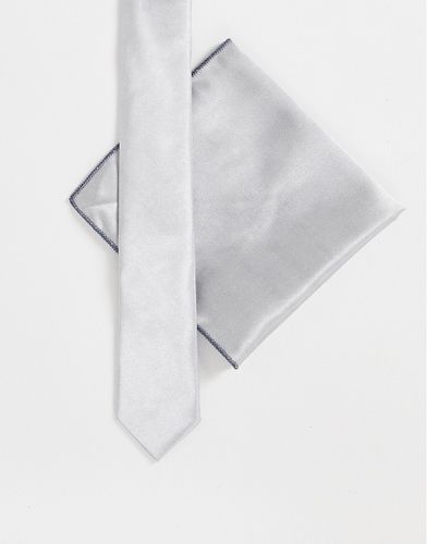Set con cravatta e fazzoletto da taschino grigi-Grigio - Bolongaro Trevor - Modalova