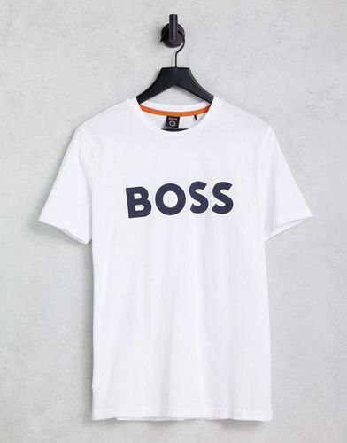 BOSS Orange - Thinking - T-shirt bianca con logo grande-Bianco - BOSS by Hugo Boss - Modalova