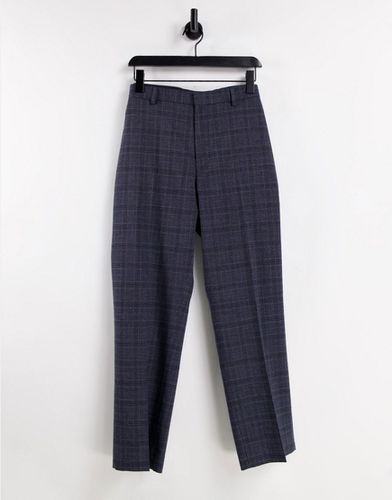 Burton - Pantaloni da abito slim grigi a quadri Principe di Galles-Grigio - Burton Menswear - Modalova