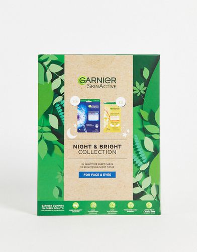 Night & Bright - Set di maschere in tessuto per viso e occhi - Garnier - Modalova