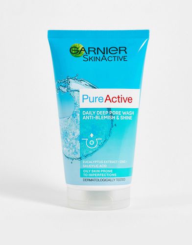 Pure Active - Detergente viso contro i punti neri e pulizia pori per pelli grasse da 150 ml - Garnier - Modalova