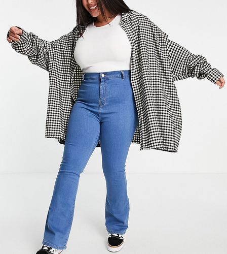 Bianca - Jeans a zampa stile disco a vita alta, colore medio - Don't Think Twice Plus - Modalova