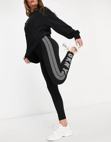 Leggings neri con logo sul lato - DKNY - Modalova