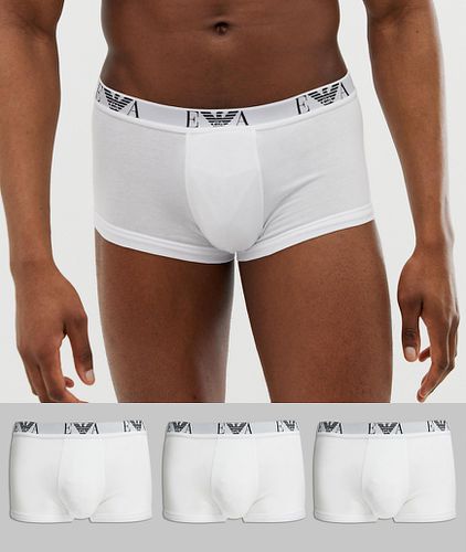 Emporio Armani - Confezione da 3 boxer aderenti bianchi con logo EVA - Emporio Armani Bodywear - Modalova