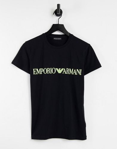 Emporio Armani - Bodywear - T-shirt nera con logo grande - Emporio Armani Bodywear - Modalova