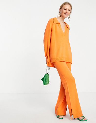 Lunette - Pantaloni a fondo ampio in maglia arancione - Edited - Modalova
