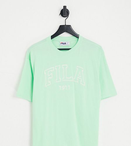 Fila - T-shirt verde stile college - Fila - Modalova