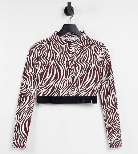 Fila - Crop top marrone zebrato - Fila - Modalova