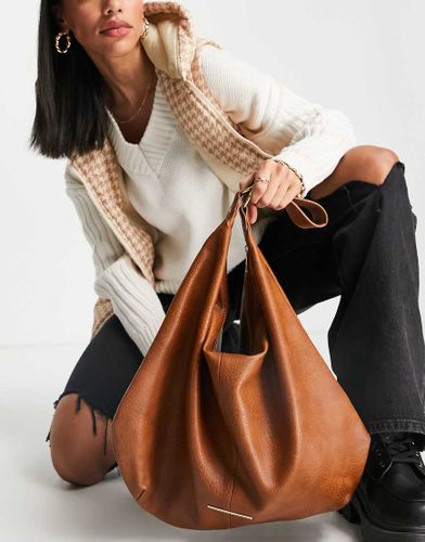 Borsa morbida a sacca color cuoio-Marrone - French Connection - Modalova